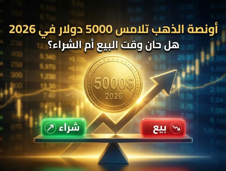 أونصة الذهب تلامس 5000 دولار في 2026: هل حان وقت البيع أم الشراء؟