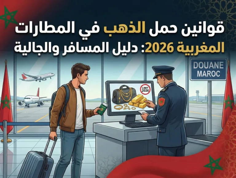 قوانين حمل الذهب في المطارات المغربية 2026: دليل المسافر والجالية