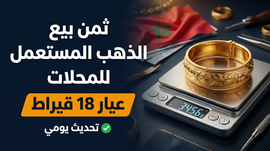 ثمن بيع الذهب المستعمل في المغرب للمحلات عيار 18 قيراط
