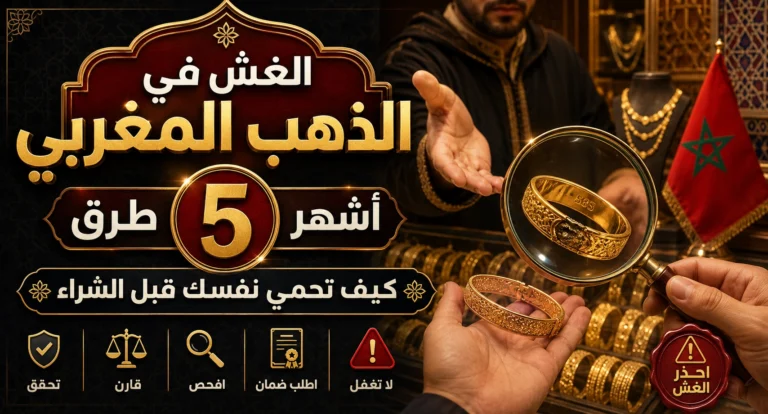 الغش في الذهب المغربي: أشهر 5 طرق وكيف تحمي نفسك قبل الشراء